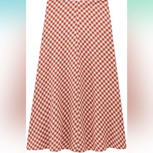 Red Checkered Women's Skirt